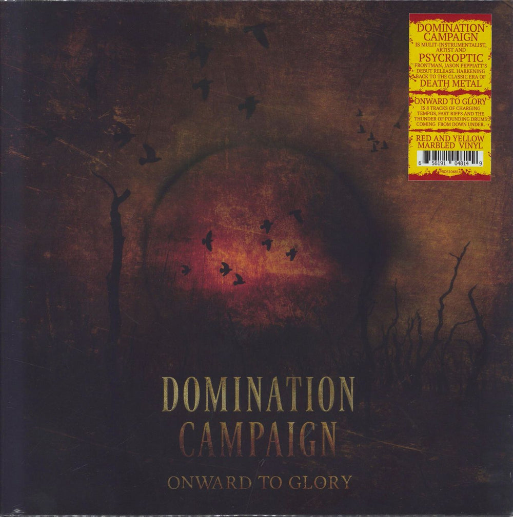 Domination Campaign Onward To Glory - Red & Yellow Vinyl - Sealed US vinyl LP album (LP record) PROS104811