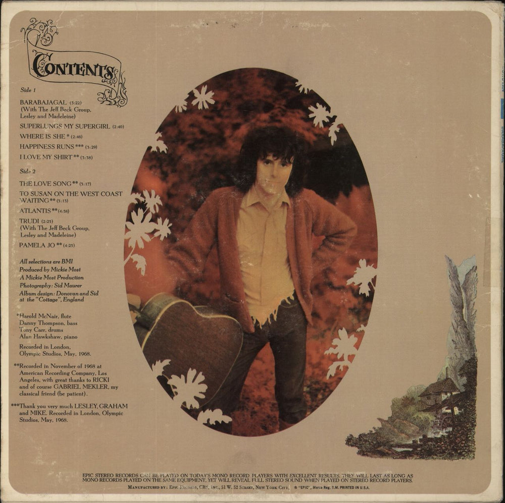 Donovan Barabajagal - 1st - VG Sleeve US vinyl LP album (LP record)