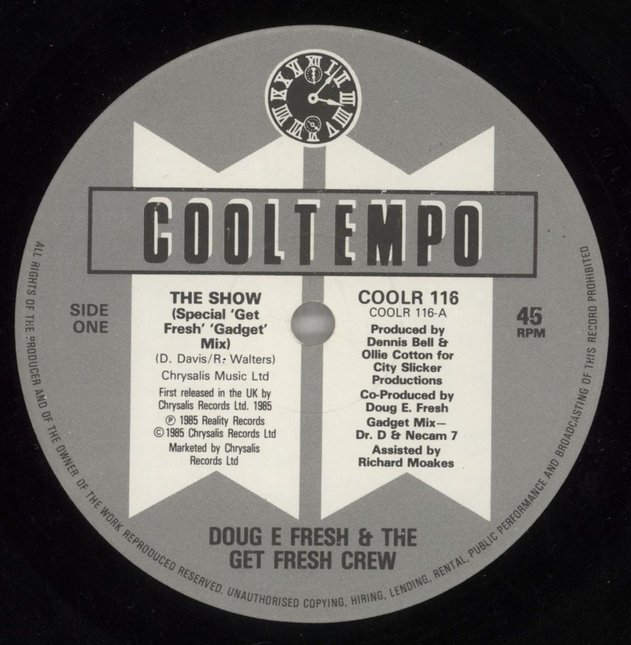 Doug E. Fresh 7インチと12インチレコード Doug E. Fresh & The Get Fresh Crew The Show UK 12