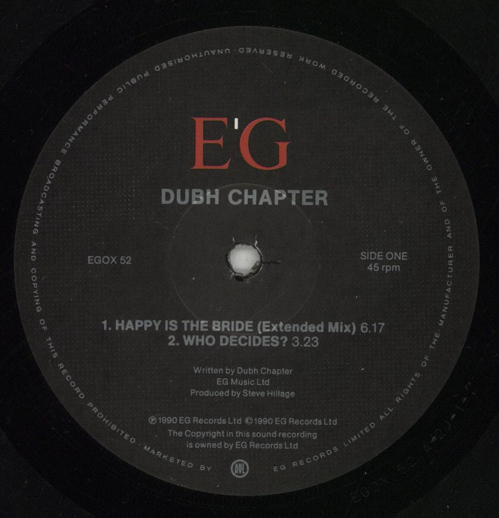 Dubh Chapter Happy Is The Bride UK 12" vinyl single (12 inch record / Maxi-single) 8-H12HA865339