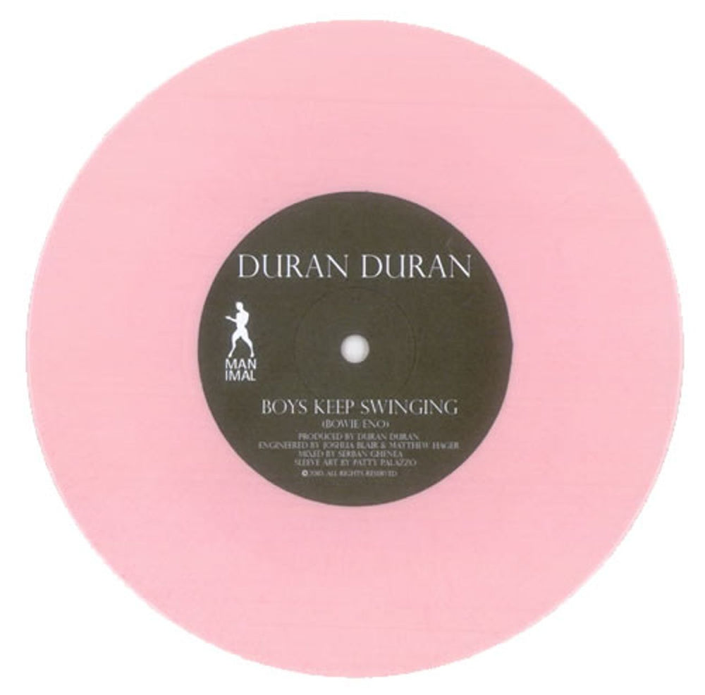 Duran Duran Boys Keep Swinging / Absolute Beginners [Pink Vinyl] UK 7" vinyl single (7 inch record / 45) DDN07BO532516