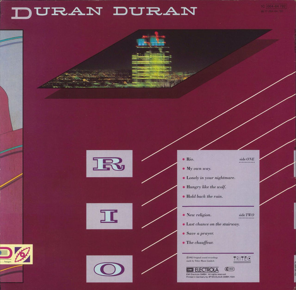 Duran Duran Rio German vinyl LP album (LP record) DDNLPRI547547