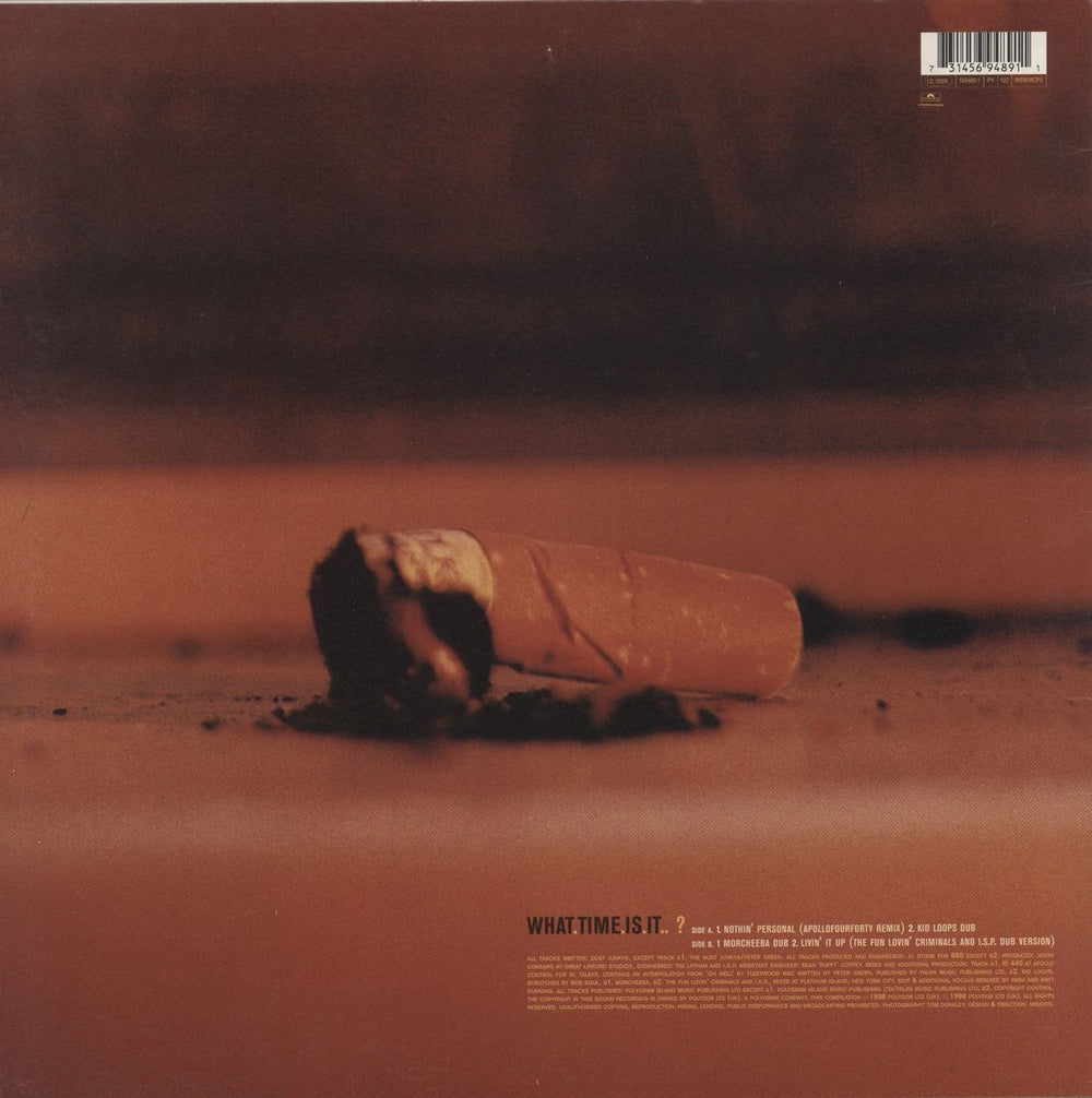 Dust Junkys What time Is It? UK 12" vinyl single (12 inch record / Maxi-single) 731456948911