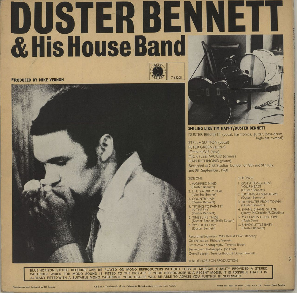 Duster Bennett Smiling Like I'm Happy - EX UK vinyl LP album (LP record) DUTLPSM579807