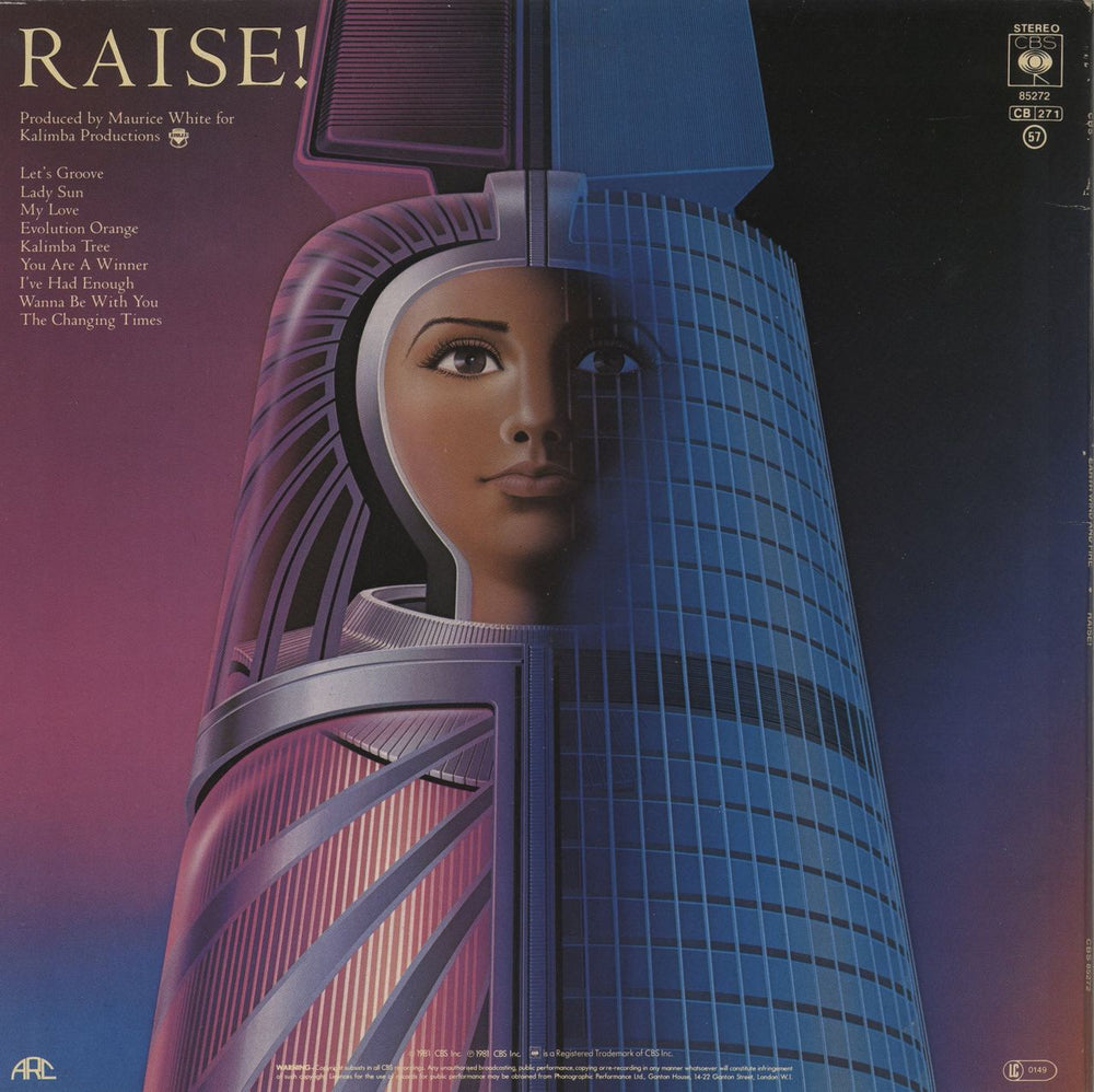 Earth Wind & Fire Raise! UK vinyl LP album (LP record)