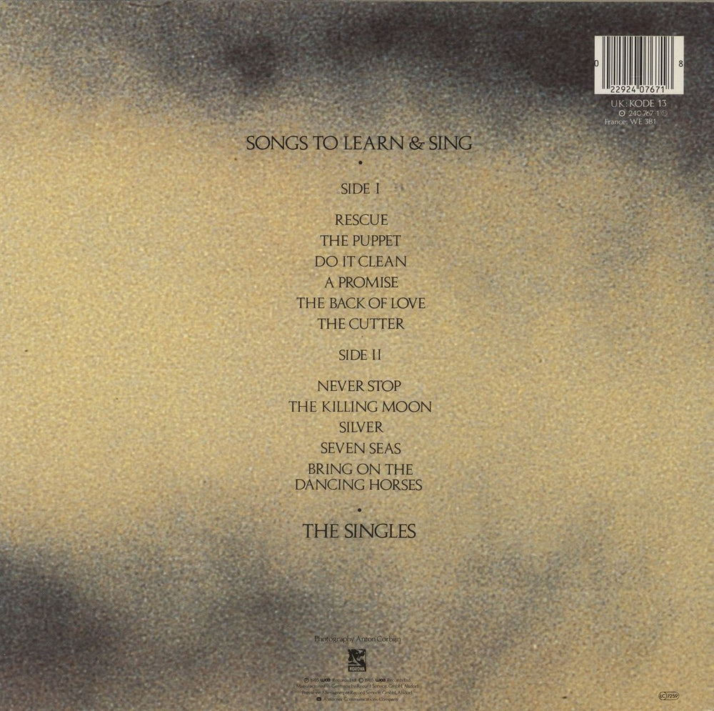 Echo & The Bunnymen Songs To Learn And Sing + 7" UK vinyl LP album (LP record) 022924076718