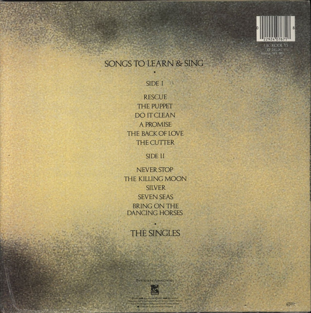 Echo & The Bunnymen Songs To Learn & Sing - Sticker - Shrink German vinyl LP album (LP record) 022924076718