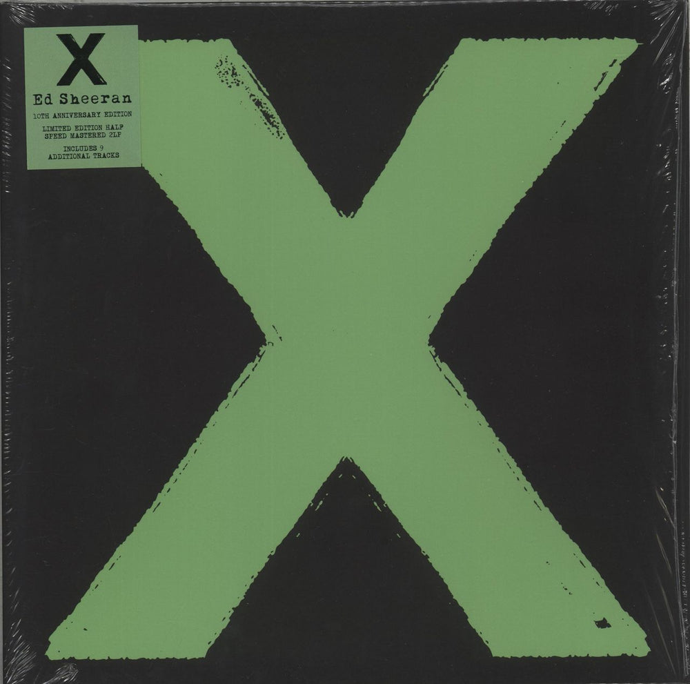 Ed Sheeran X - Green Vinyl + Slip Mat UK 2-LP vinyl record set (Double LP Album) 5054197995071