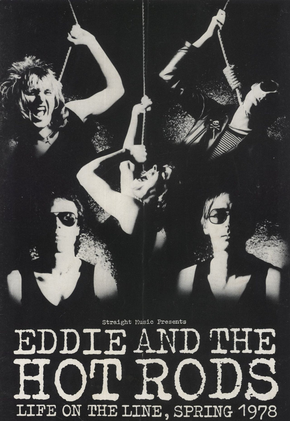 Eddie And The Hot Rods Life On The Line, Spring 1978 - EX UK tour programme TOUR PROGRAMME