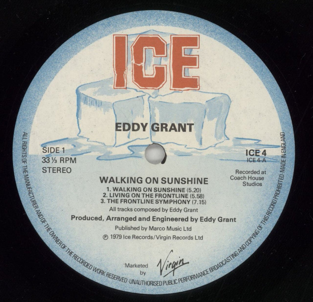 Eddy Grant Walking On Sunshine UK vinyl LP album (LP record) EDGLPWA552725