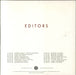 Editors Blood UK Promo CD single (CD5 / 5")