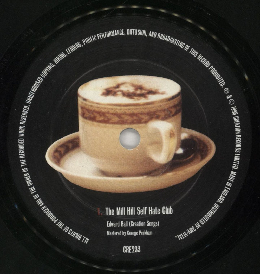 Edward Ball The Mill Hill Self Hate Club UK 7" vinyl single (7 inch record / 45) E-B07TH622685