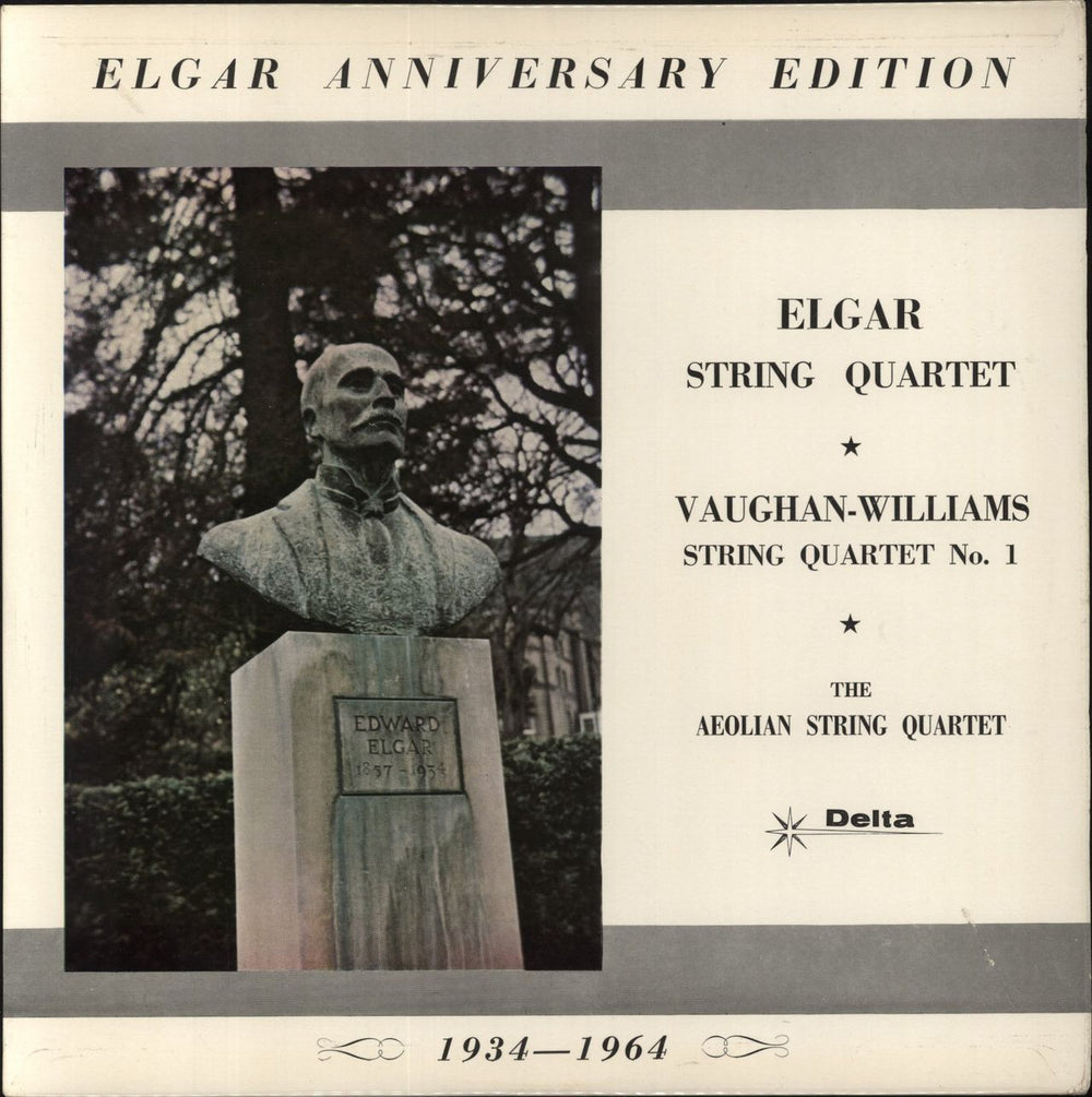Edward Elgar Elgar: String Quartet In E Minor, Op. 83 / Vaughan-WilliamsString Quartet No. 1 In G Minor UK vinyl LP album (LP record) DEL12025