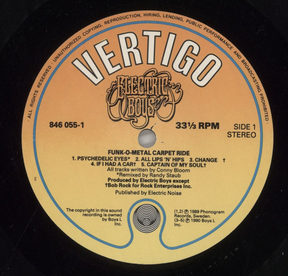 Electric Boys Funk-O-Metal Carpet Ride - Near Mint UK vinyl LP album (LP record) EBYLPFU857777