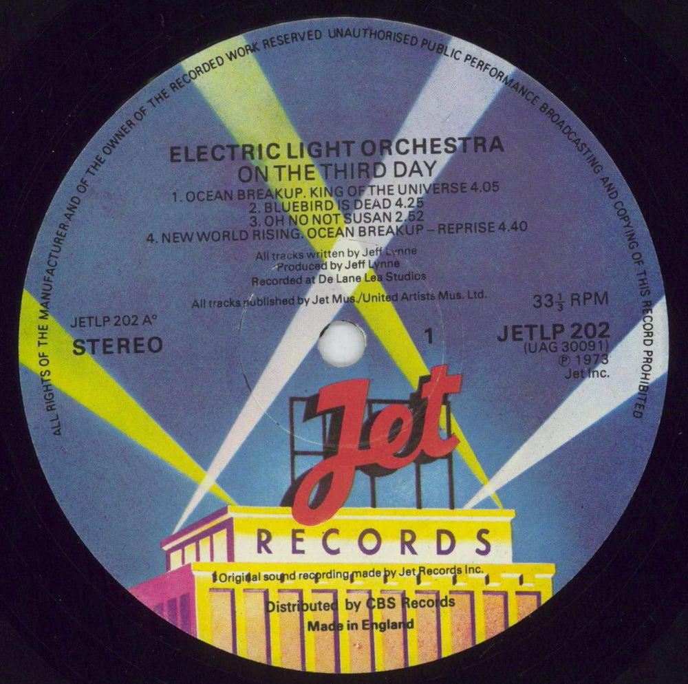 Electric Light Orchestra On The Third Day UK vinyl LP album (LP record) ELOLPON447334