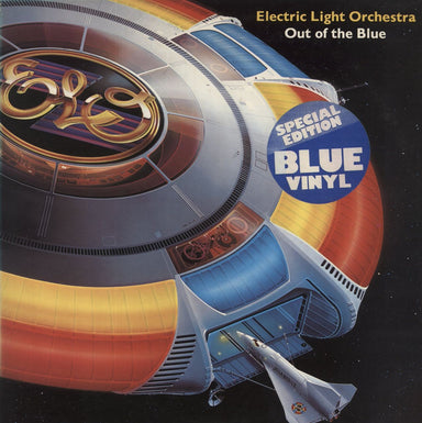 Electric Light Orchestra Out Of The Blue - Blue Vinyl - Complete - Stickered Sleeve - EX UK 2-LP vinyl record set (Double LP Album) JETDP400