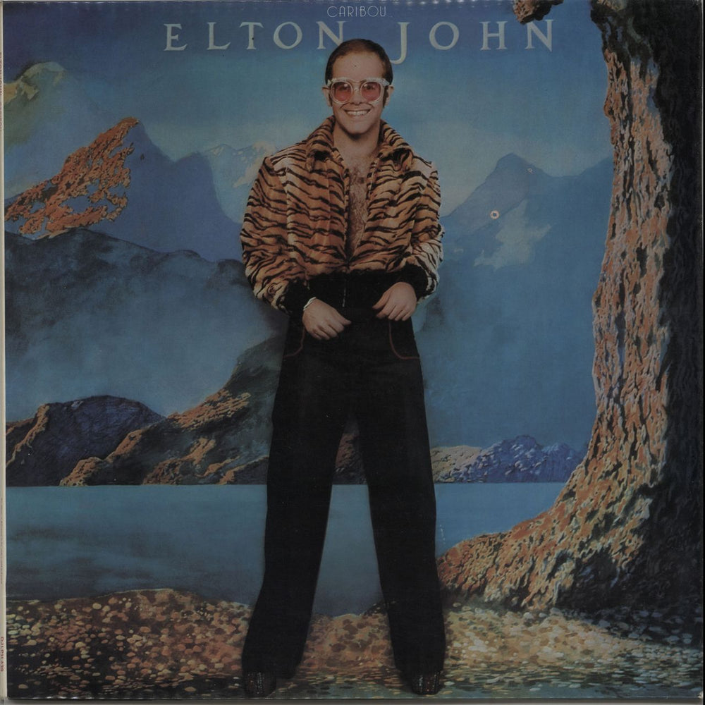 Elton John Caribou - Purple Vinyl - EX UK vinyl LP album (LP record) DJLPH439