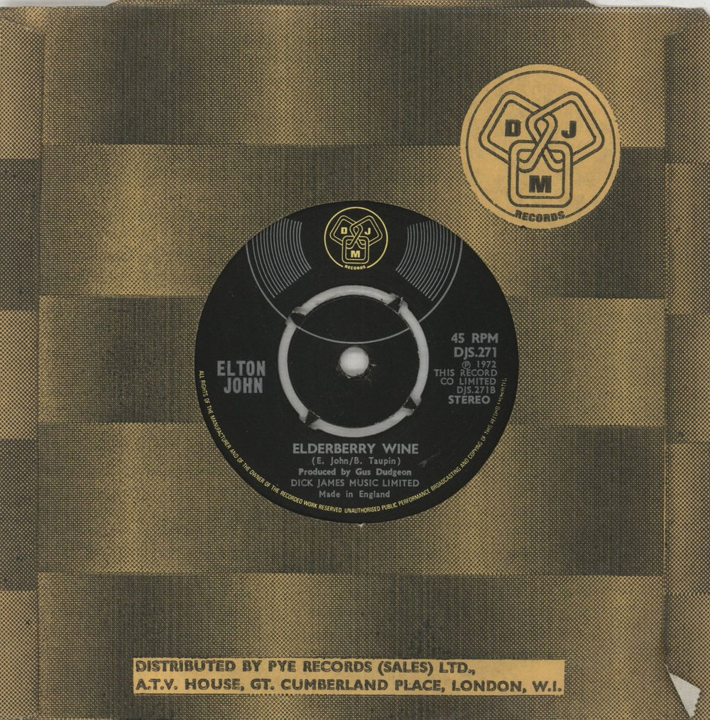 Elton John Crocodile Rock - 4pr - Red Vinyl UK 7" vinyl single (7 inch record / 45)