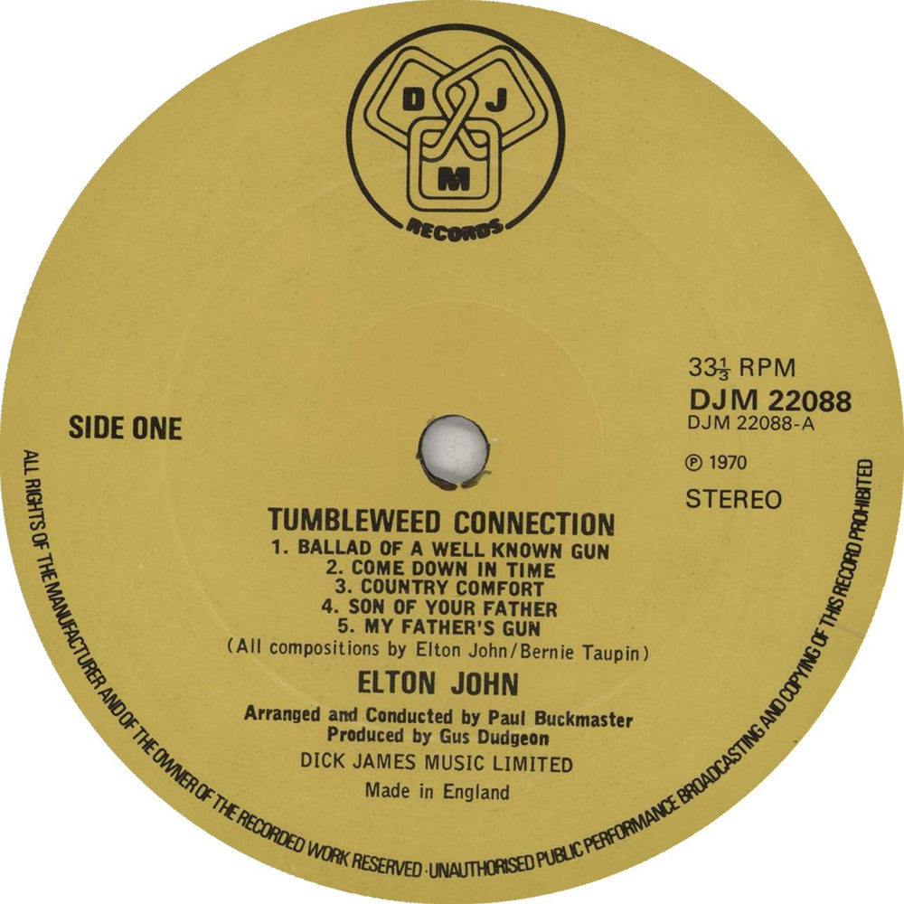 Elton John Tumbleweed Connection + booklet UK Vinyl LP — RareVinyl.com