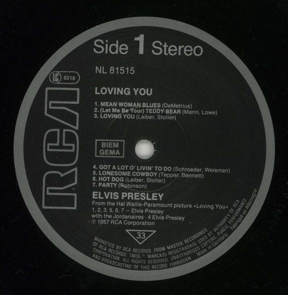 Elvis Presley Loving You UK vinyl LP album (LP record) ELVLPLO369388