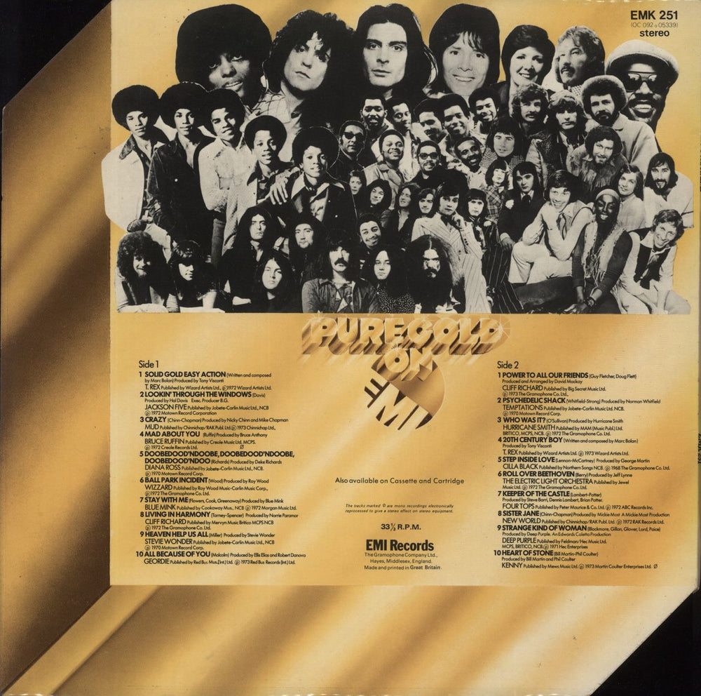 EMI Records Pure Gold On EMI UK vinyl LP album (LP record)