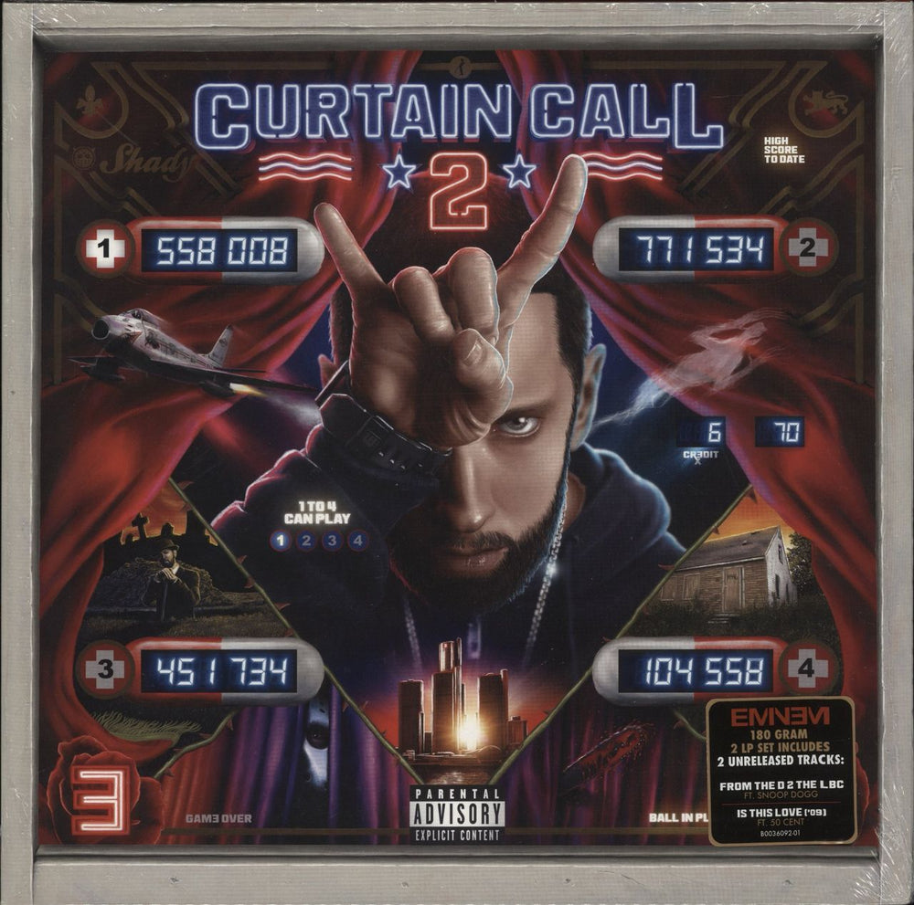Eminem Curtain Call 2 - 180gm Vinyl - Sealed US 2-LP vinyl record set (Double LP Album) B0036092-01