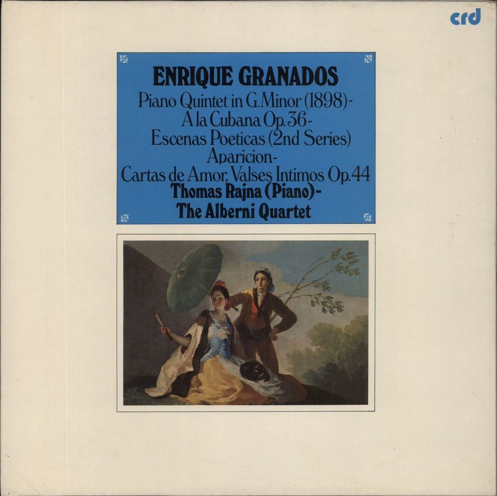 Enrique Granados Granados: Piano Quintet, Piano Works UK vinyl LP album (LP record) CRD1035
