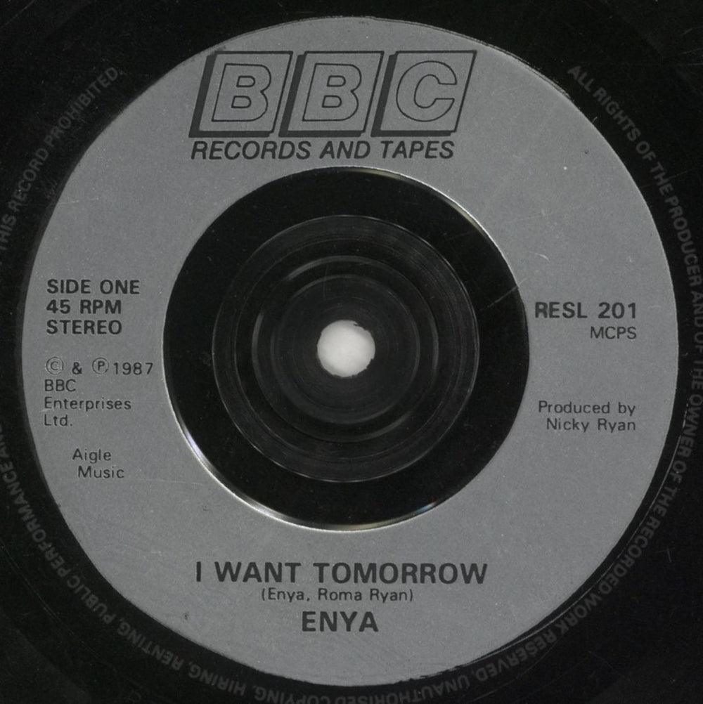 Enya I Want Tomorrow UK 7" vinyl single (7 inch record / 45) ENY07IW46588
