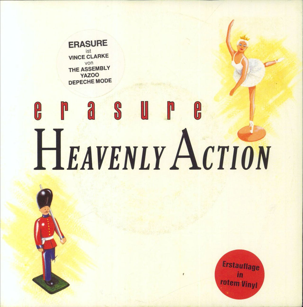 Erasure Heavenly Action - Red Vinyl German 7" vinyl single (7 inch record / 45) INT111.833