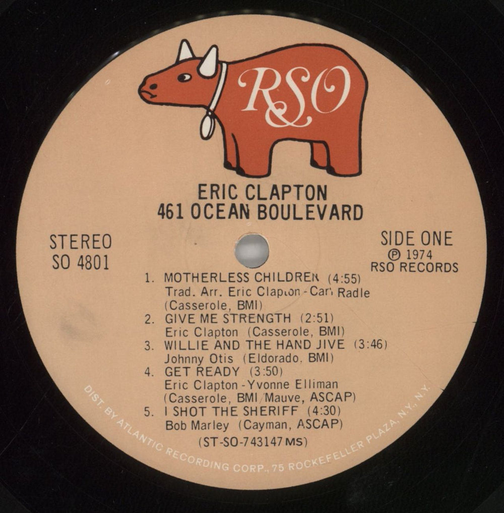 Eric Clapton 461 Ocean Boulevard US vinyl LP album (LP record) CLPLPOC592246