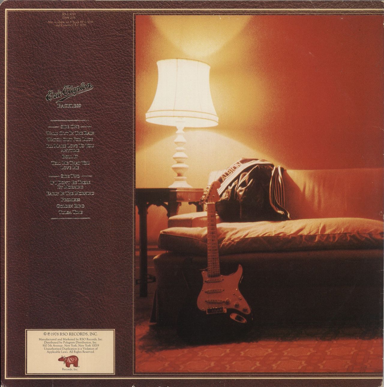 Eric Clapton Backless US Vinyl LP — RareVinyl.com