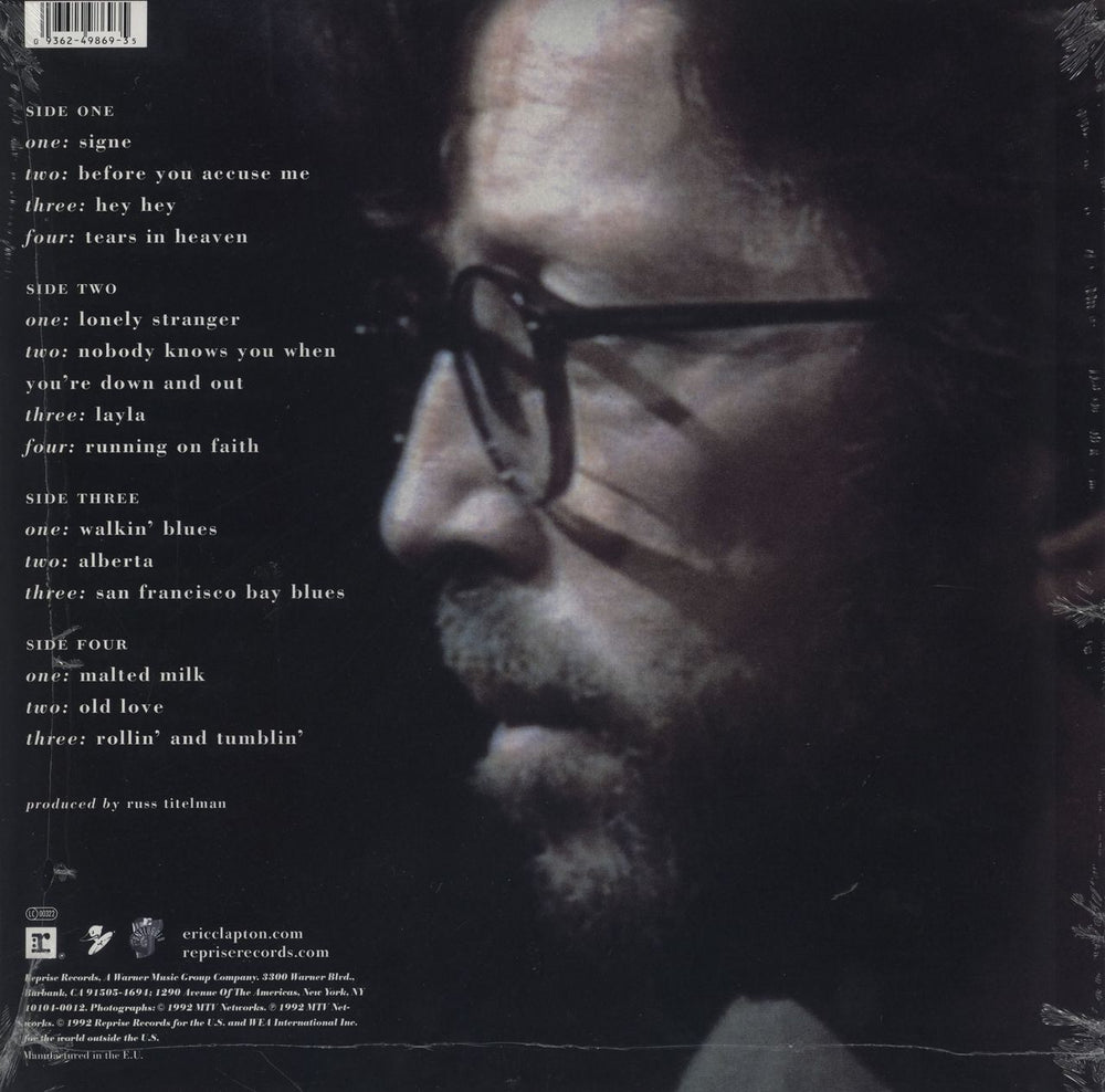 Eric Clapton Unplugged - 180 Gram - Sealed UK 2-LP vinyl record set (Double LP Album) 093624986935