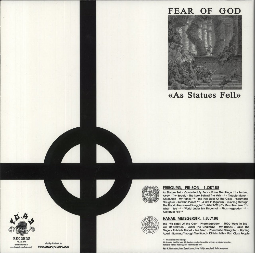 Fear Of God As Statues Fell - White Vinyl Italian vinyl LP album (LP record)