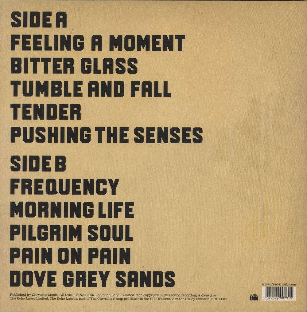 Feeder Pushing The Senses - VG UK vinyl LP album (LP record) 5027529007315