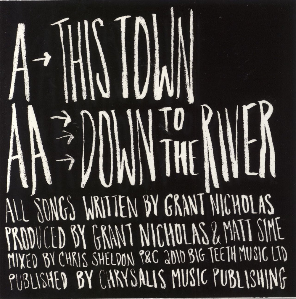 Feeder This Town - Autographed UK 7" vinyl single (7 inch record / 45)