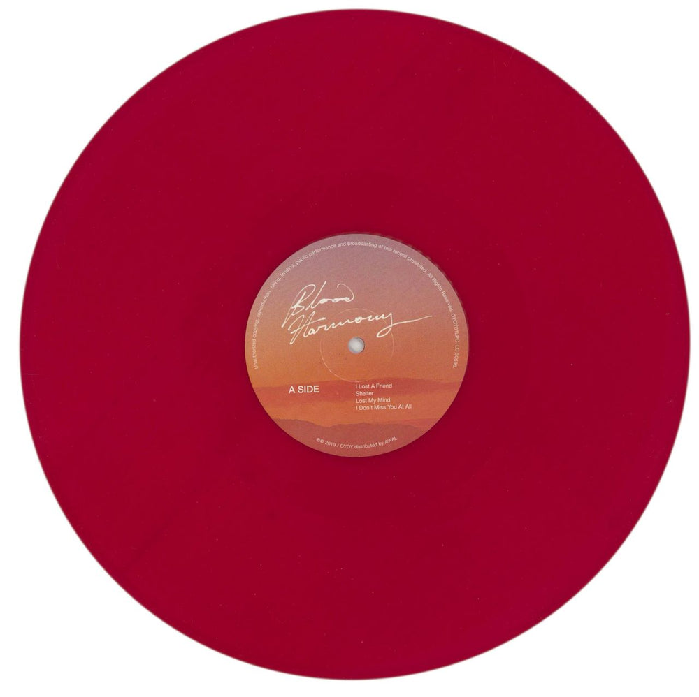 Finneas Blood Harmony - Red Vinyl US 12" vinyl single (12 inch record / Maxi-single) H1Z12BL870105