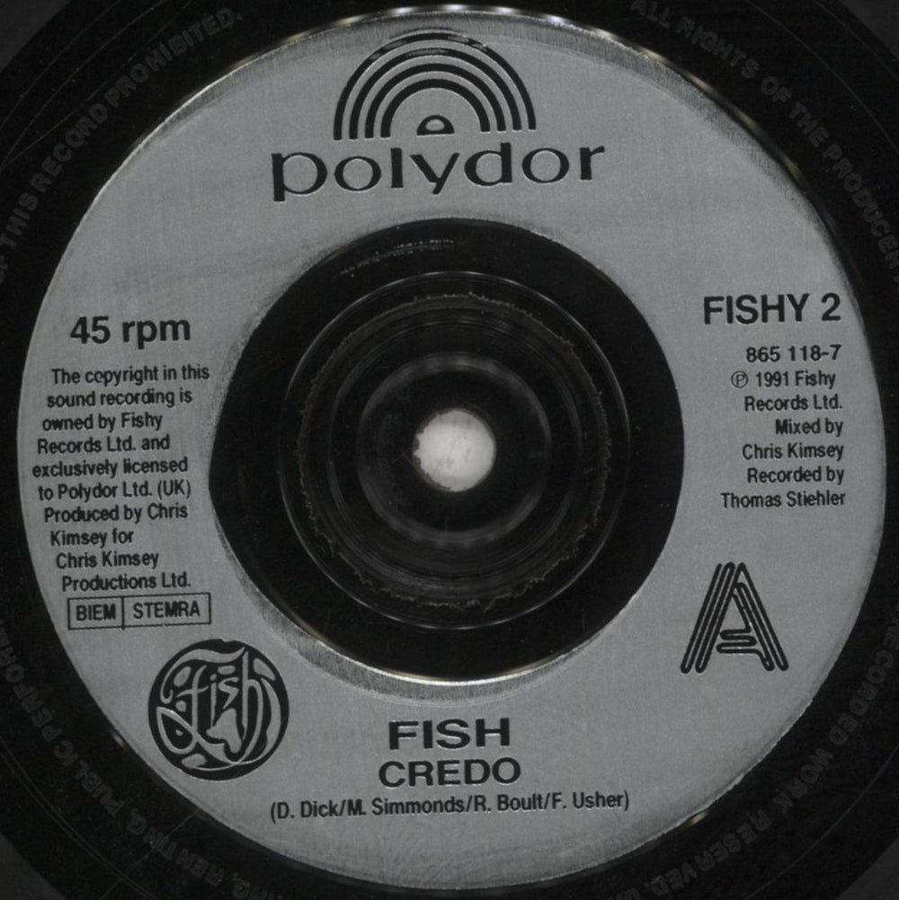 Fish Credo UK 7" vinyl single (7 inch record / 45) FIS07CR195609