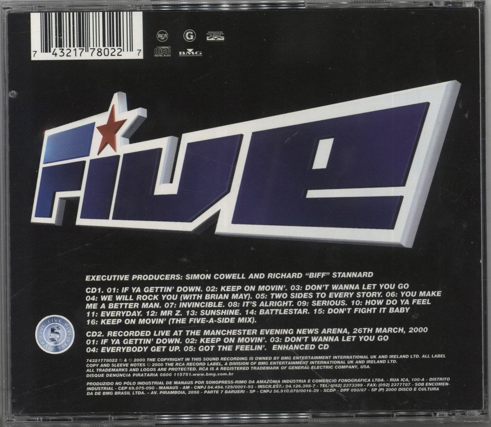 Five Invincible: Edicao Especial Brazilian 2 CD album set (Double CD)