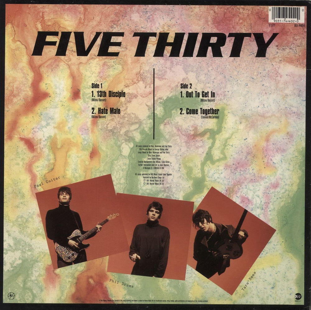 Five Thirty 13th Disciple + Insert UK 12" vinyl single (12 inch record / Maxi-single) 090317440200