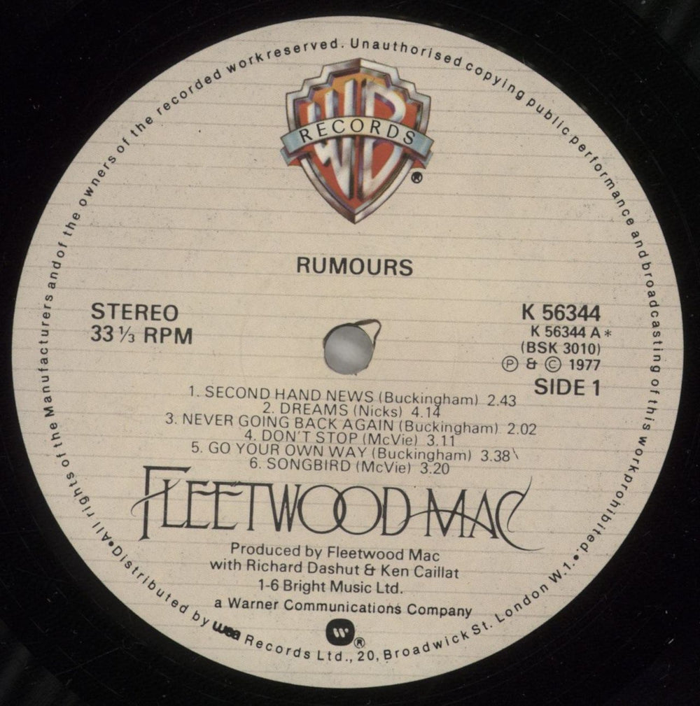 Fleetwood Mac Rumours - 3rd UK vinyl LP album (LP record) MACLPRU236463