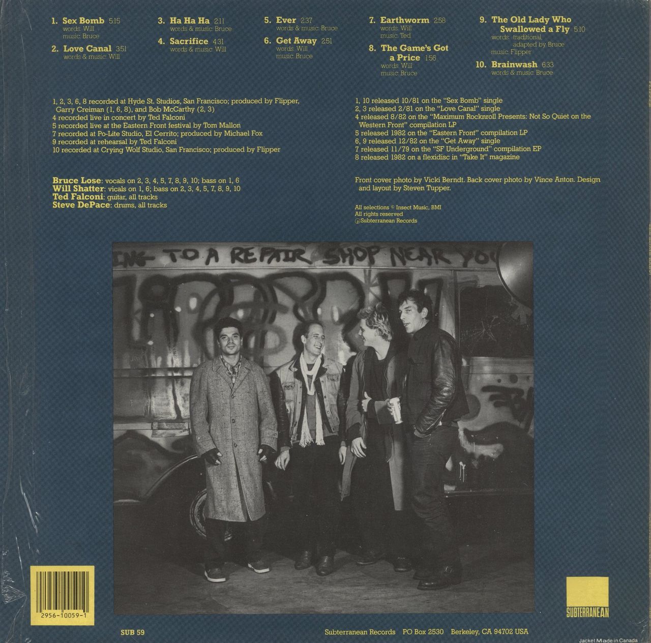 【中古LP】フリッパー - Sex Bomb Baby!米国オリジナル盤 Flipper Sex Bomb Baby! US Vinyl LP — RareVinyl.com