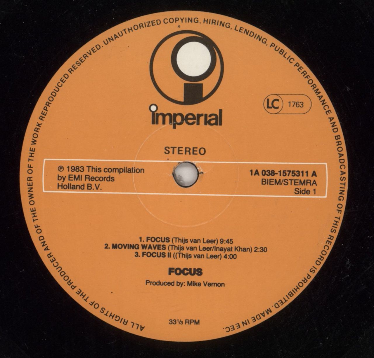 Focus Focus Dutch Vinyl LP — RareVinyl.com