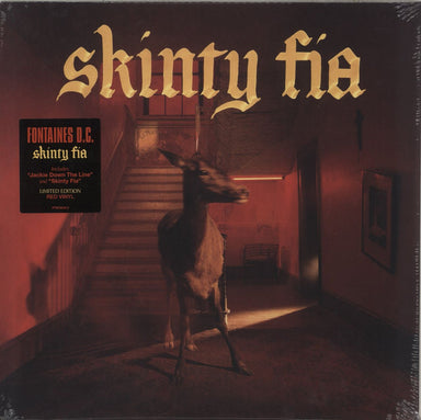 Fontaines D.C. Skinty Fia - Red Vinyl - Sealed + Autographed Print UK vinyl LP album (LP record) PTFK3016-3
