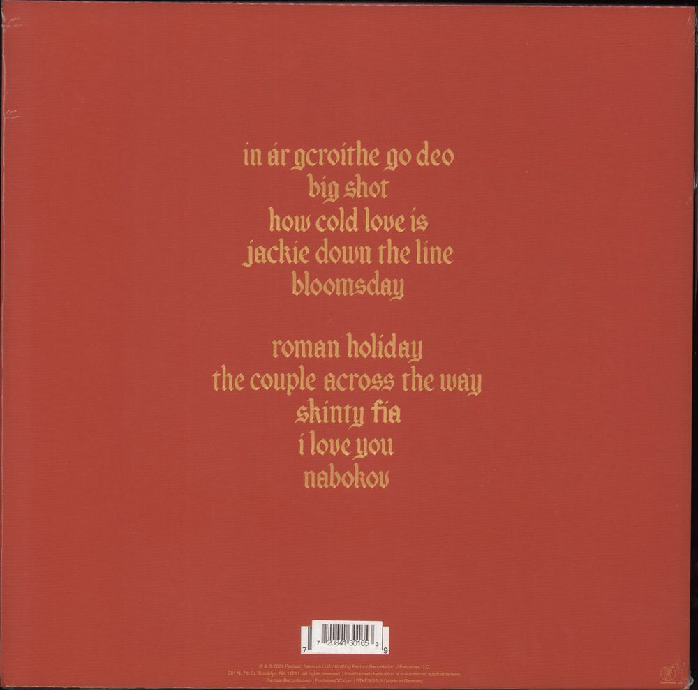 Fontaines D.C. Skinty Fia - Yellow Vinyl - Sealed + Autographed Print UK vinyl LP album (LP record) 720841301653