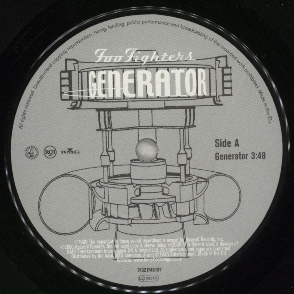 Foo Fighters Generator UK 7" vinyl single (7 inch record / 45) FOO07GE265249