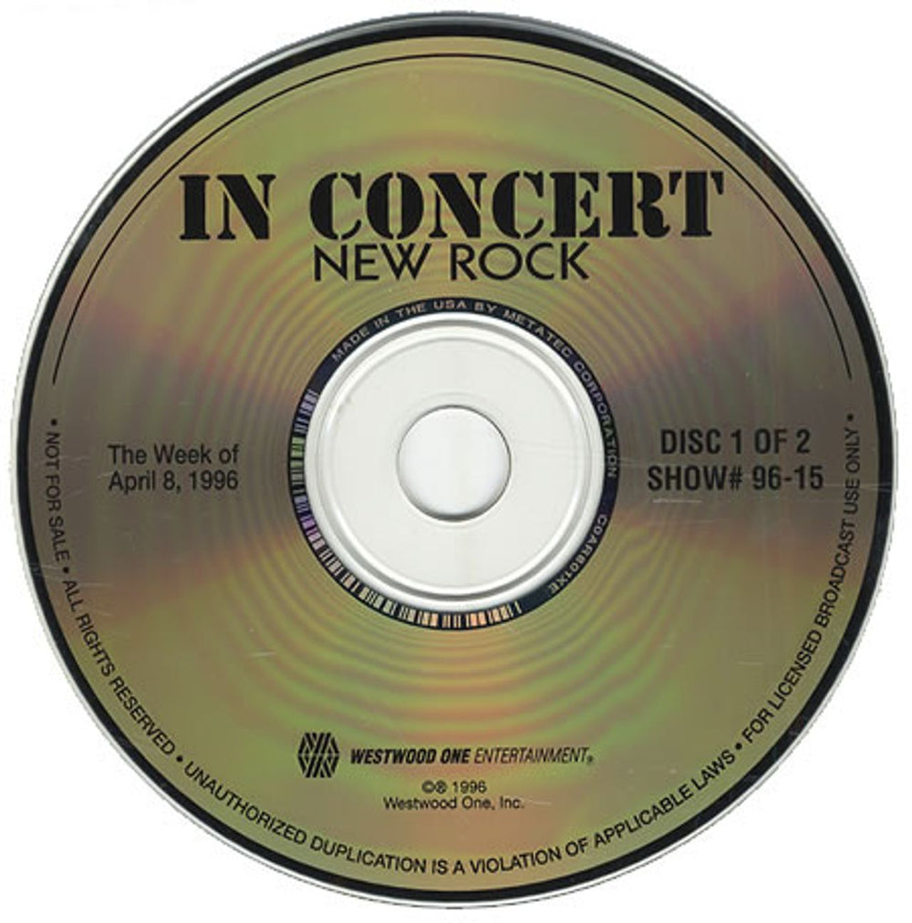 Foo Fighters In Concert: New Rock - Barely Acoustic Special US CD album (CDLP) FOOCDIN274156