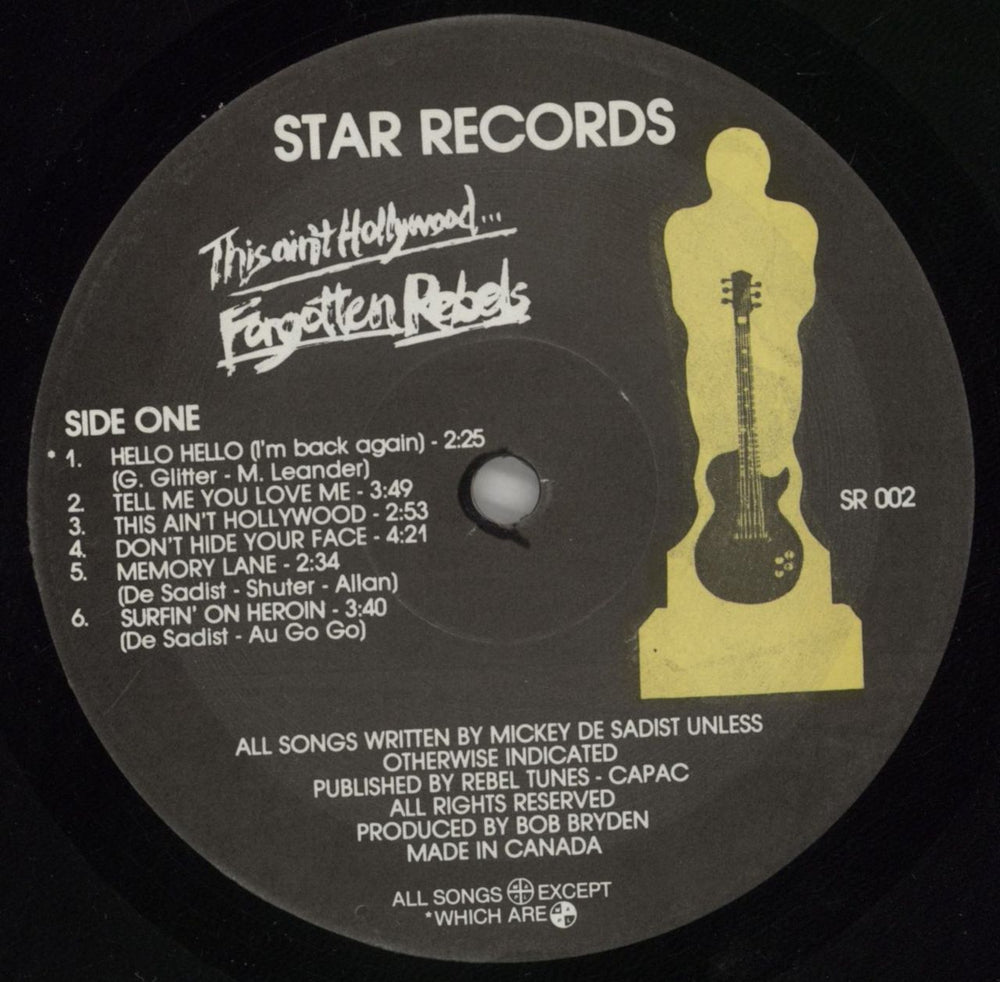 Forgotten Rebels This Ain't Hollywood... Canadian vinyl LP album (LP record) 9R5LPTH862755