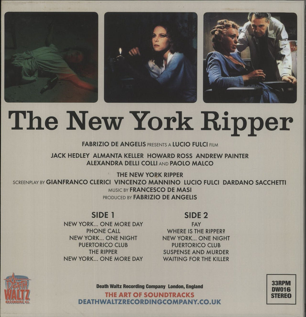 Francesco De Masi The New York Ripper - Green With Black Mix Vinyl UK vinyl LP album (LP record)