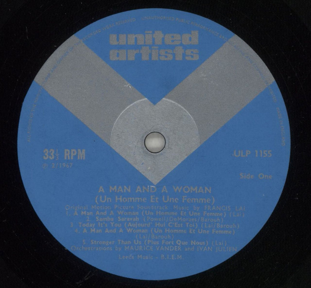 Francis Lai A Man And A Woman UK vinyl LP album (LP record) LAILPAM878834