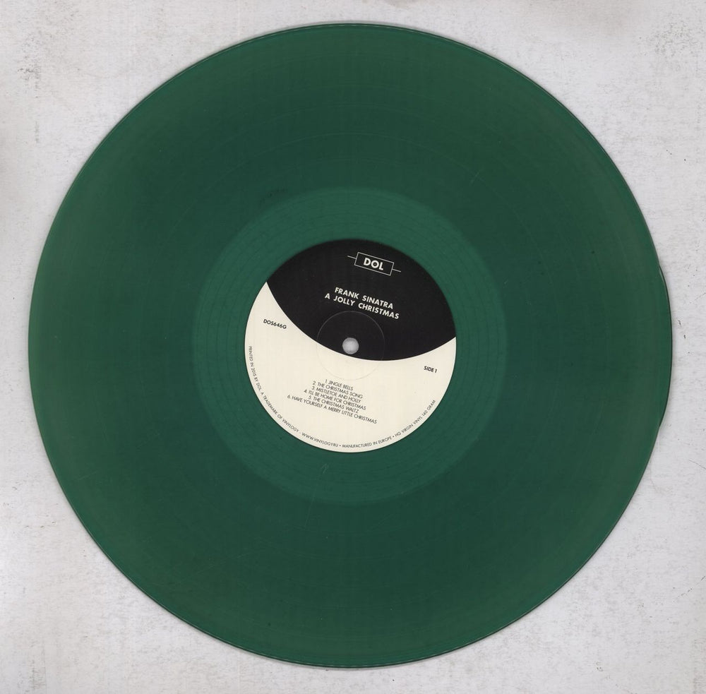 Frank Sinatra A Jolly Christmas From Frank Sinatra - Green Vinyl UK vinyl LP album (LP record) 889397556464
